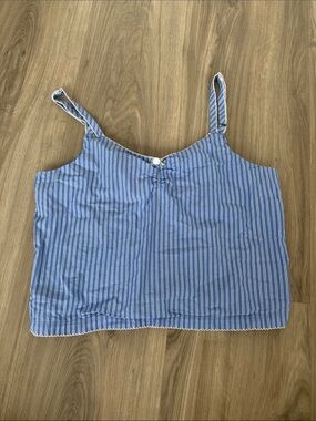 Primark Blue and White Striped Camisole Top